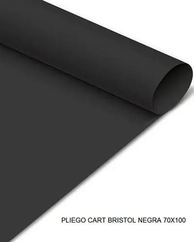 PLIEGO CART. BRISTOL NEGRA 70X100