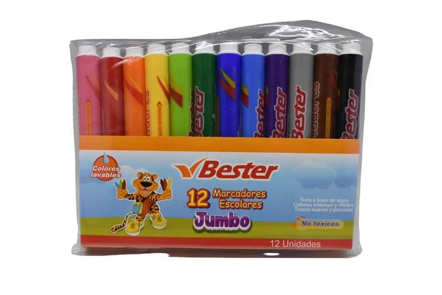 MARCADOR BESTER X 12COL JUMBO