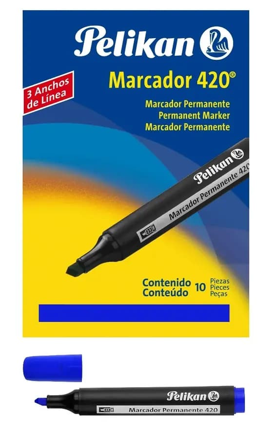 MARCADOR PELIKAN PERMANENTE 420 AZUL