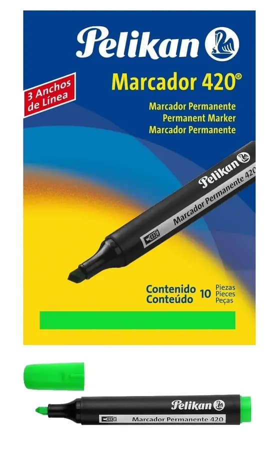 MARCADOR PELIKAN PERMANENTE 420 VERDE