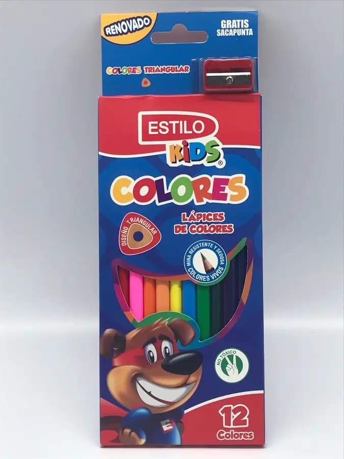 PINTURA ESTILO X 12COL GRANDE TRIANGULAR