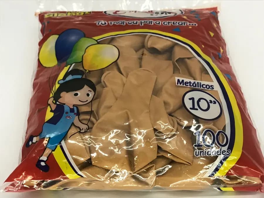 GLOBO FUNDA X 100 UN CELINA DORADO