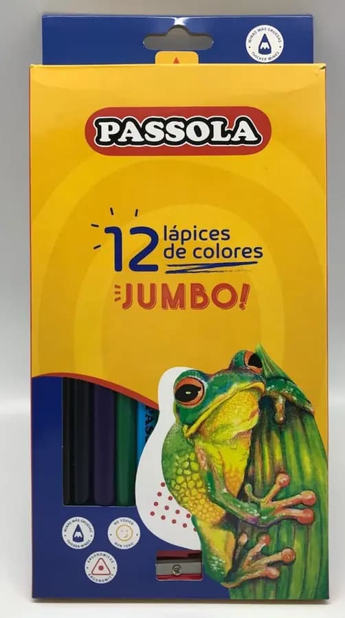 PINTURA PASSOLA X 12COL JUMBO TRIANGULAR 5MM