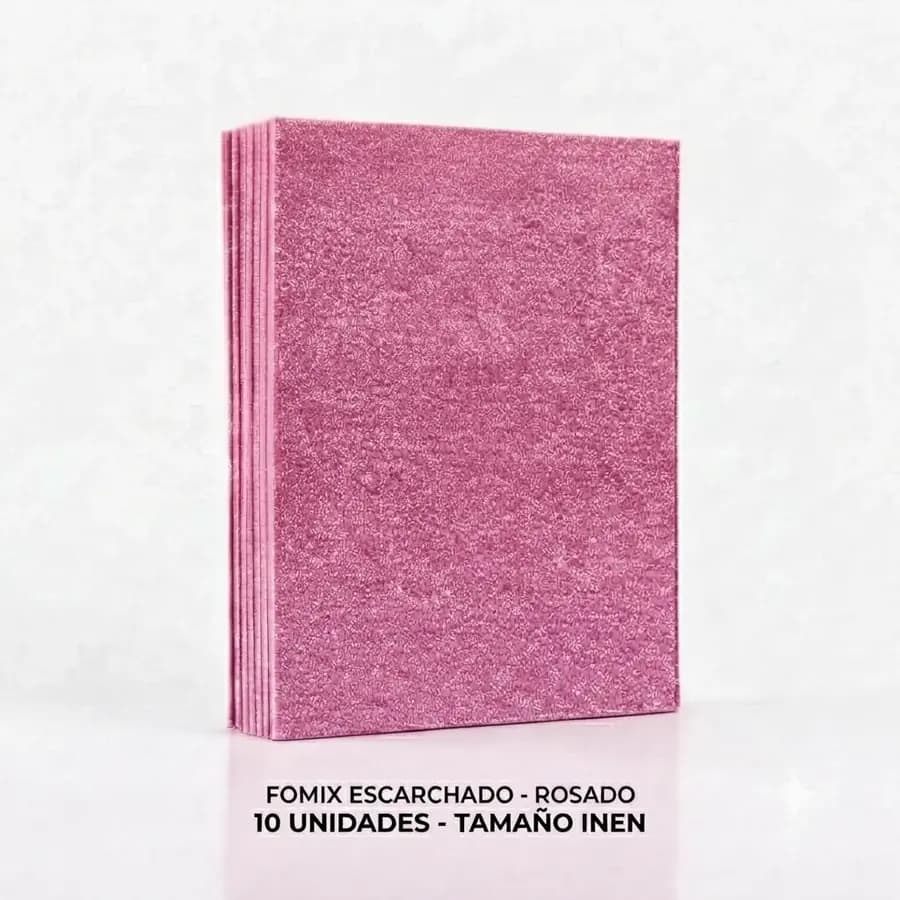 FOMIX X 10UN INEN ESCARCHADO ROSADO