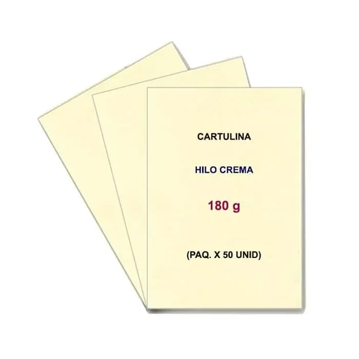 PLIEGO CART. HILO CREMA 180GR 65X90