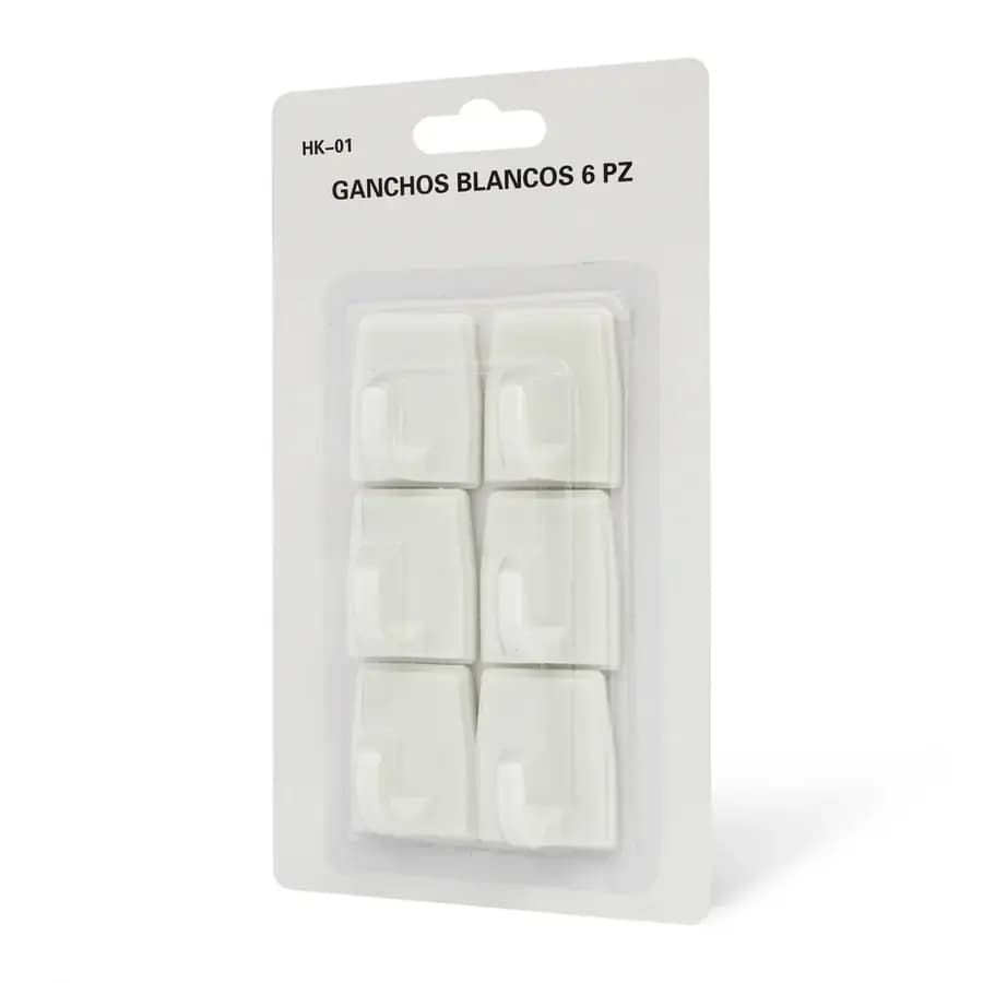GANCHO ADHE BLANCO X 6UN JH-6105