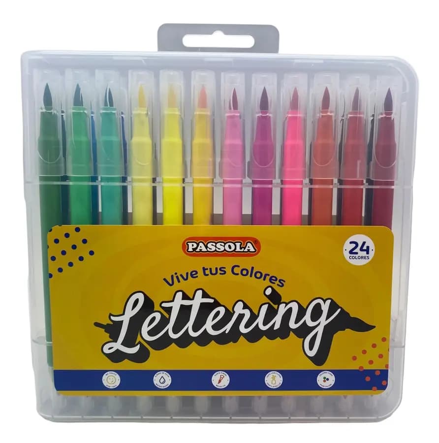 MARCADOR PASSOLA X 24COL DOBLE PUNTA LETTERING