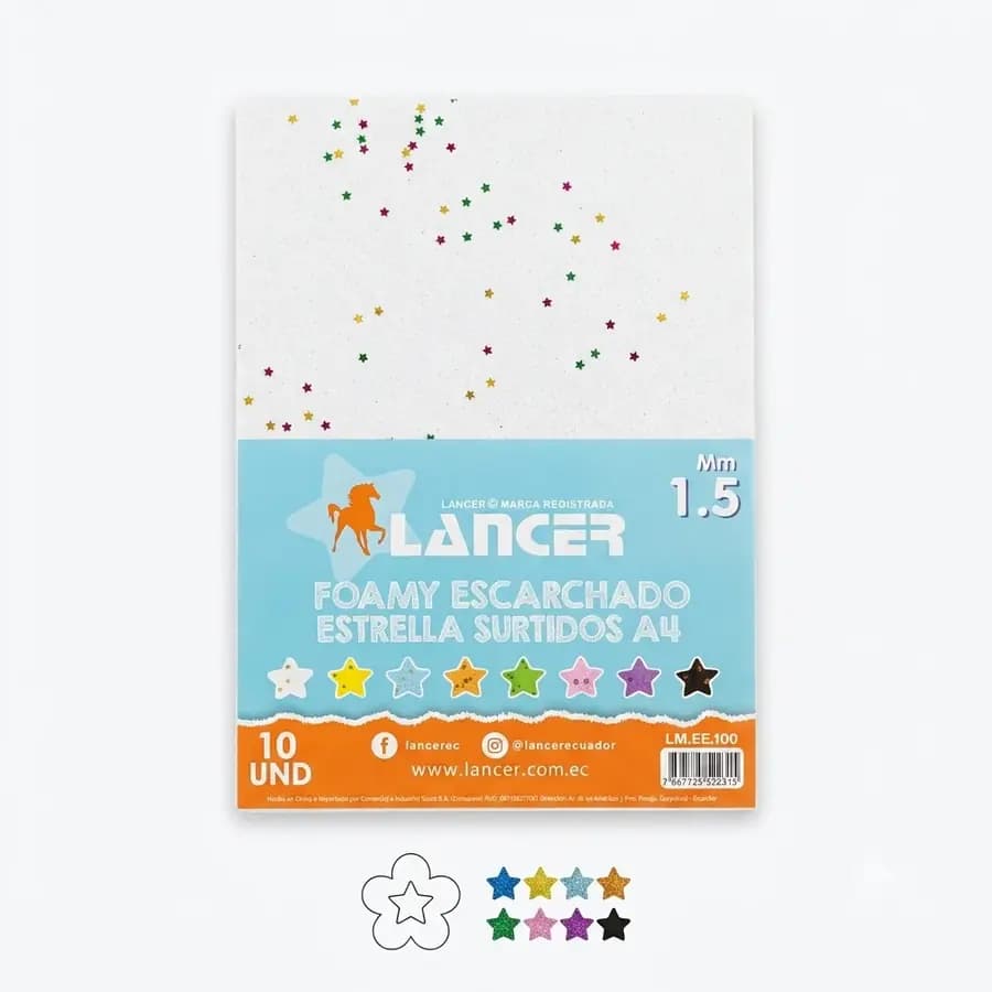 FOMIX X 10UN INEN ESCARCHADO ESTRELLAS EE.100