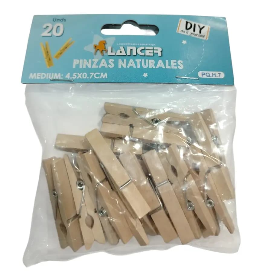PINZAS LANCER NATURAL MEDIUM 4.5X0.7CMX20 PQ.H.7