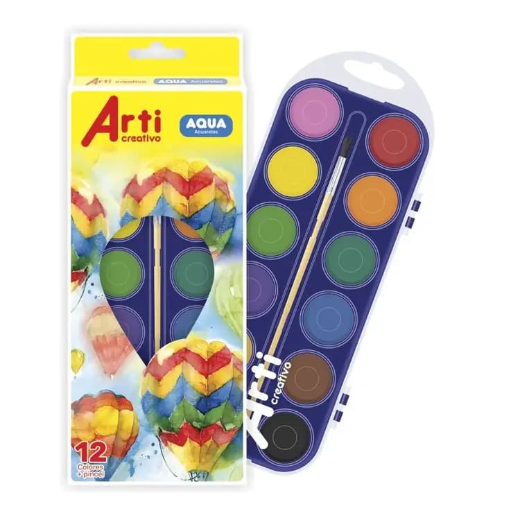 PINTURA CREATIV X 12COL ACUARELABLE EF1315