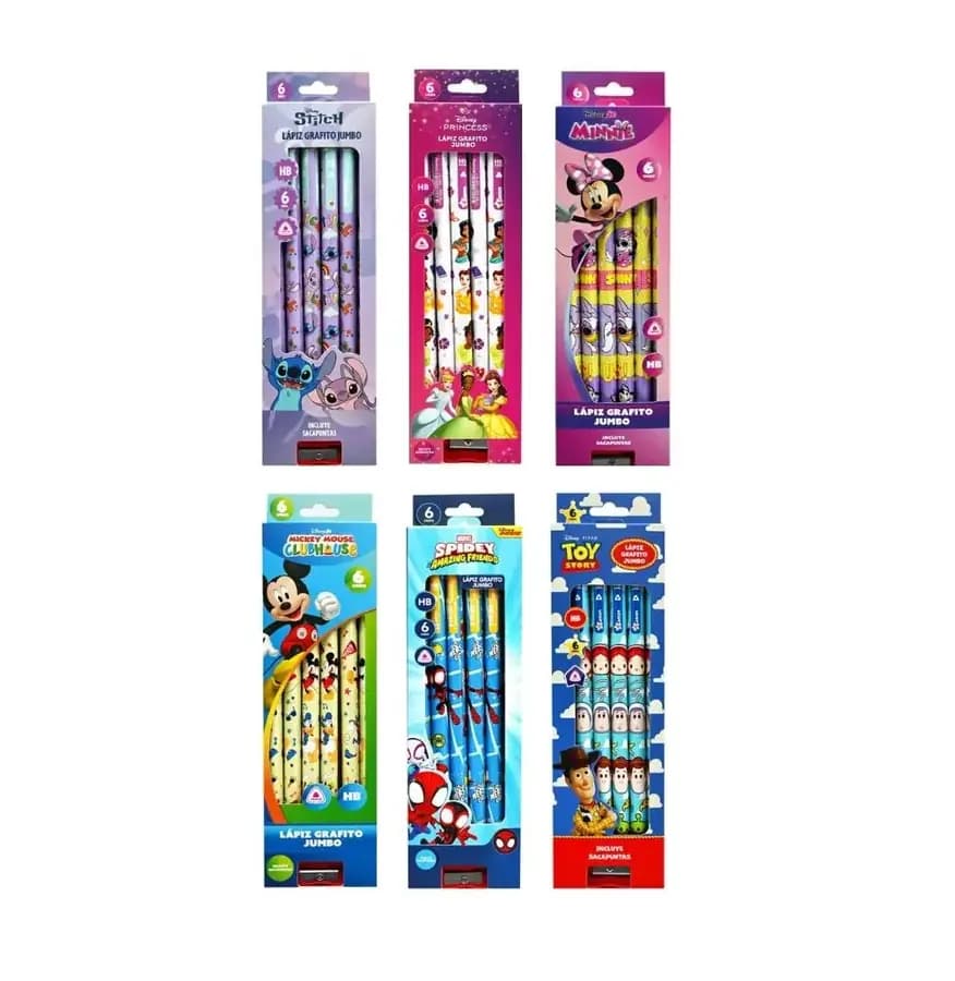 LAPIZ X 6UN LANCER JUMBO TRIANG STITCH HB +SACAP
