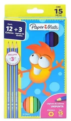 PINTURA PAPER MATE X 12COL GRANDE 3.0MM + 3LAP